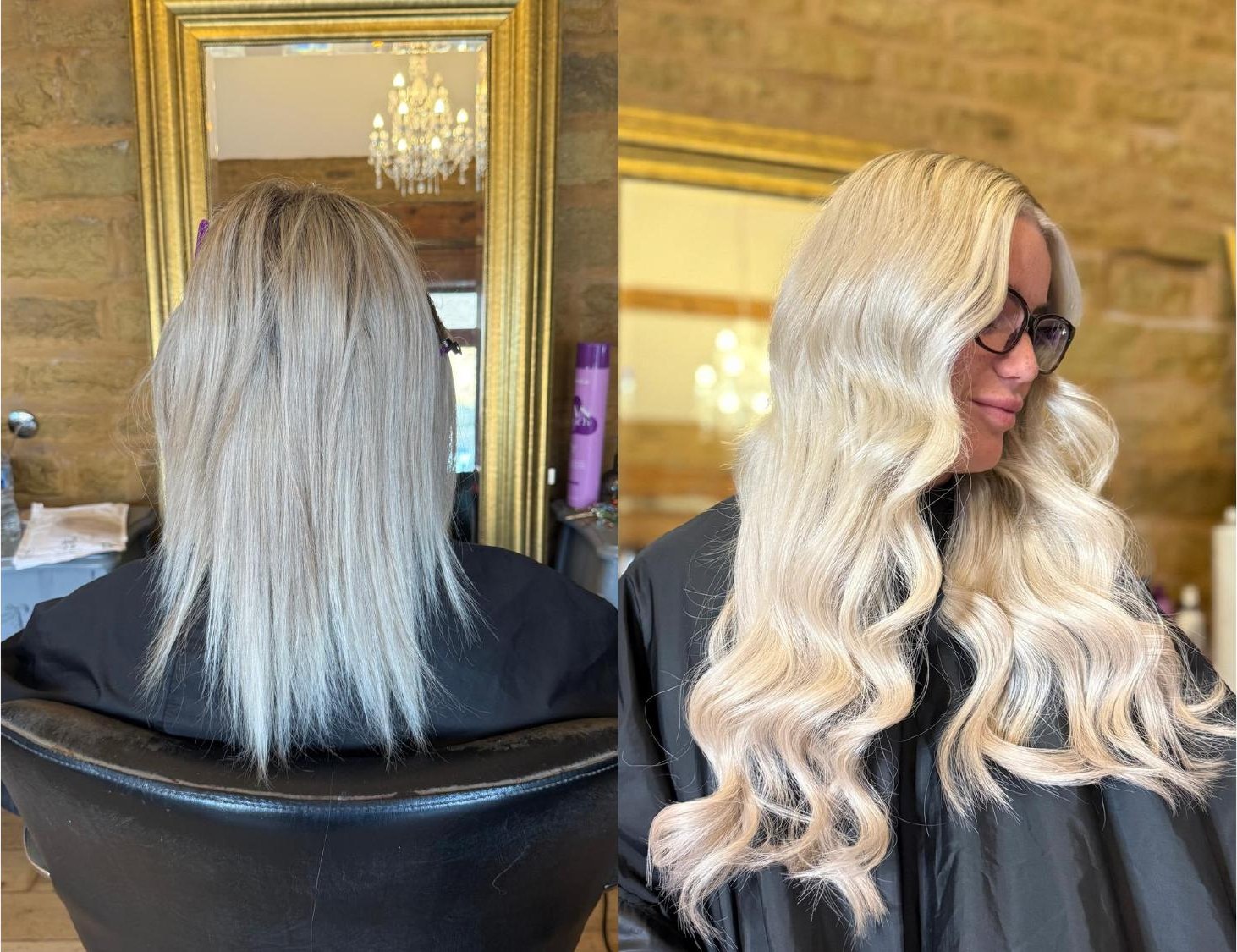 Nano ring hair extensions before and after