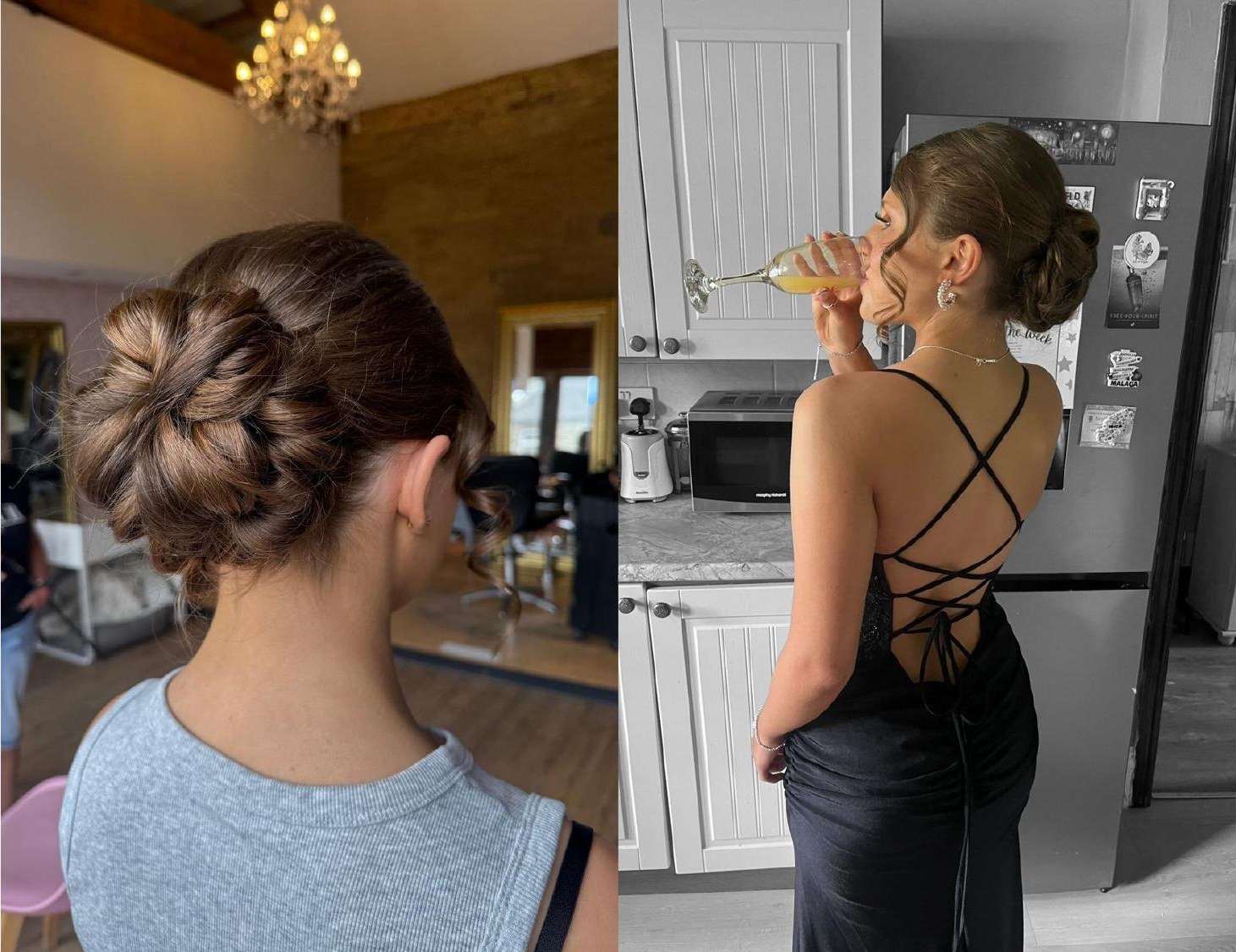 Prom hair updo styling